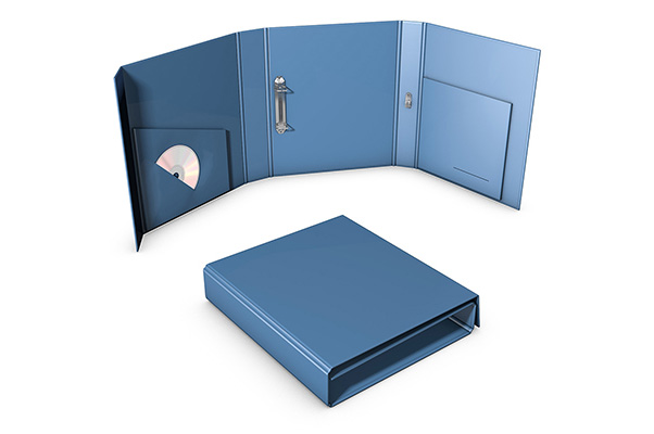 Muster Mappe blau